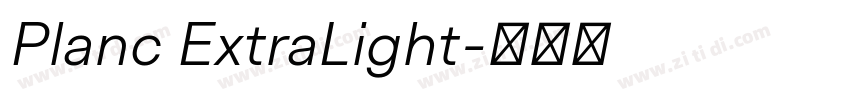 Planc ExtraLight字体转换